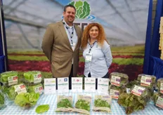 Brian Cook and Maryam Nikkhah of Pete's Living Greens. The company have recently launched organic red butter lettuce, and organic butter lettuce.
